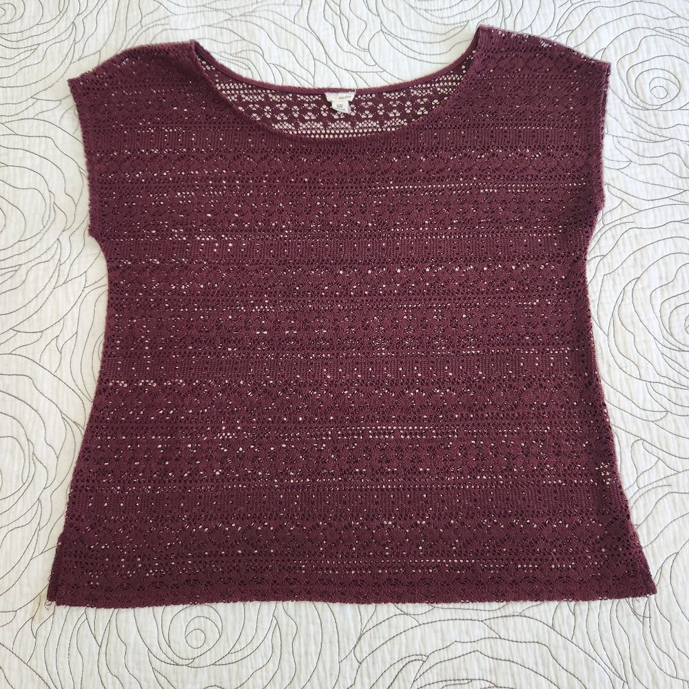 [M] Short Sleeve Lacy Garage Brand Top
